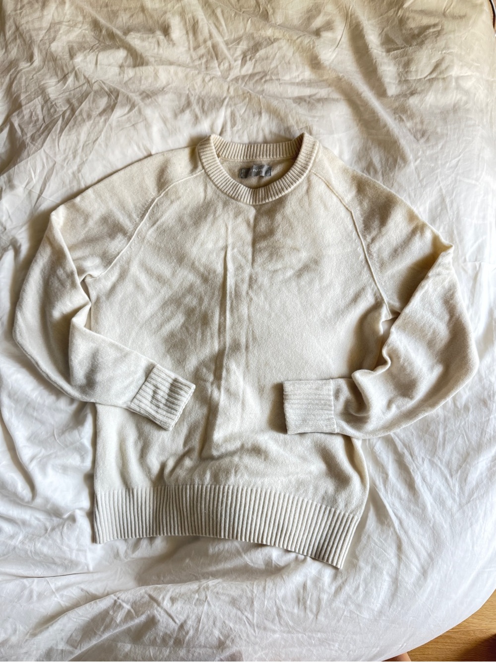 Everlane cashmere blend ivory cream oversized sweater